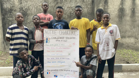 Equipe de jeunes participant au Challenge Solidaire-Congo Kinshasa 