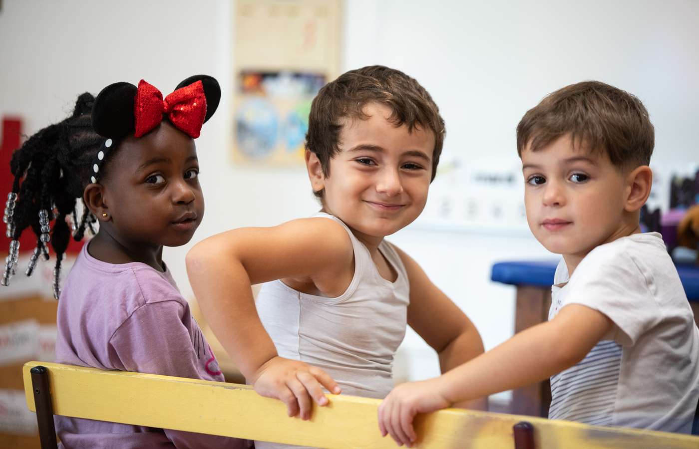 3 enfants d'âge maternelle