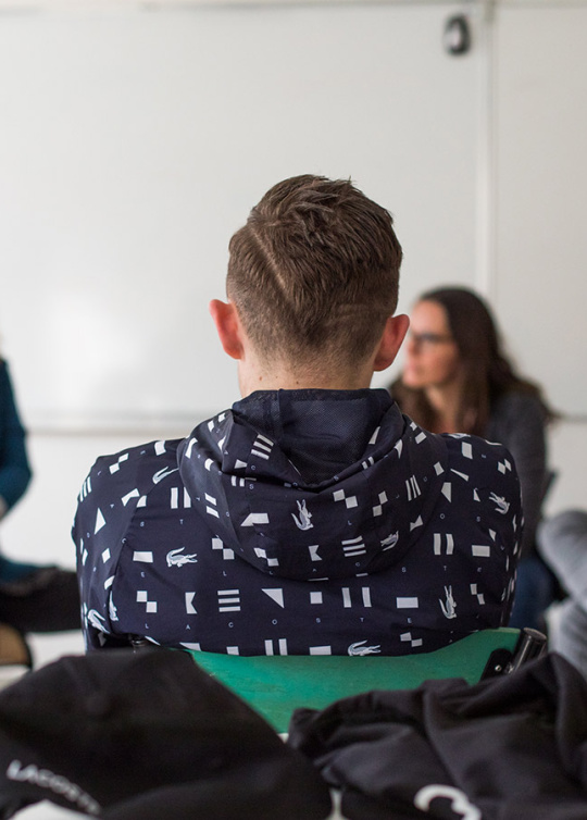 Séance d'EARS au lycée professionnel Saint-Joseph de Blanquefort (33). 