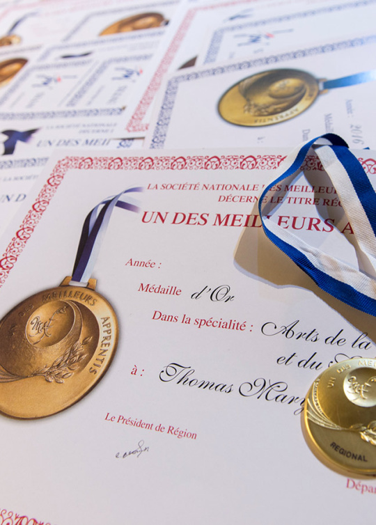 Diplômes et médailles des meilleurs apprentis de France (MAF)