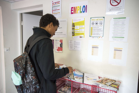 Nico à “Réussir Angers“, dispositif de re-mobilisation et d'insertion professionnelle de Auteuil formation continue d'Apprentis d'Auteuil à Angers (49), France