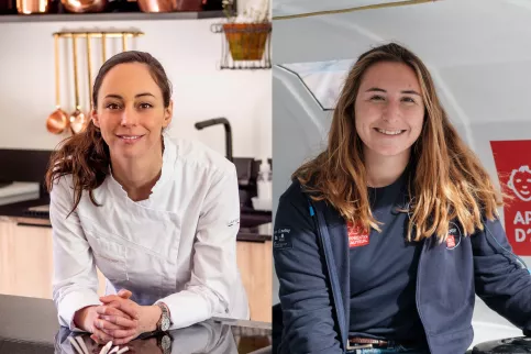 Portraits côte à côte de Nina Métayer et Violette Dorange