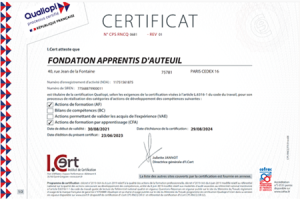miniature de la 1e page du certificat Qualiopi d'Apprentis d'Auteuil