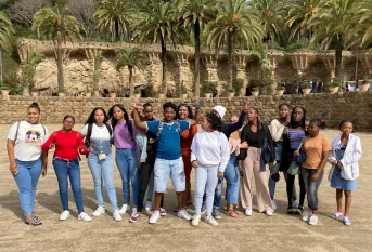 Erasmus - groupe d'élèves à Barcelone