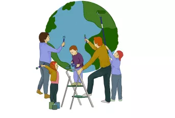 Illustration de la sobriété énergétique en famille