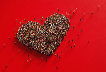 Illustration avec un coeur du 4ème baromètre de la générosité