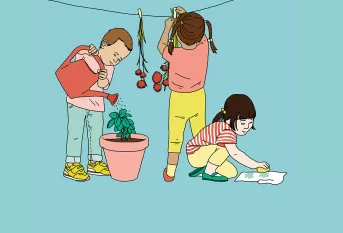 Illustration d'ateliers en famille