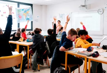Enquête PISA 2023, illustration avec une classe de collégiens