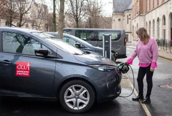 Bilan carbone - parc de voitures électriques au siège de la fondation 