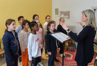 Atelier chorale avec Isabelle Amans, intervenante en chant