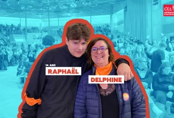 Delphine et son fils Raphaël