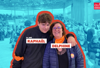 Delphine et son fils Raphaël
