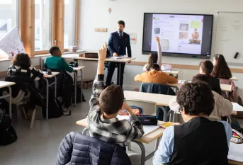 Salle de classe du collège Marcel Callo de Nogent sur Oise