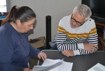 Franck Audouy, en visite chez une maman