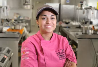 Christine, gagnante du concours de pâtisserie