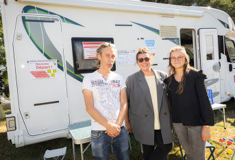Dispositif Nouveau départ à Châteaudun, de gauche à droite, François Guérin, Lorraine Poirot et Marion Bouju