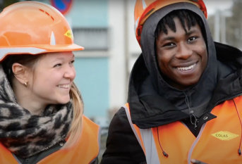 Mécénat Fondation Colas - Annabel Wiest et un jeune