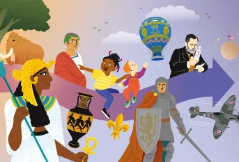 Illustration de périodes de l'histoire