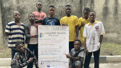 Equipe de jeunes participant au Challenge Solidaire-Congo Kinshasa 