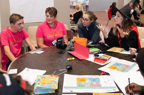 Colloque éducatif - Atelier sur les droits de l'enfant avec Virginie Hoarau à droite