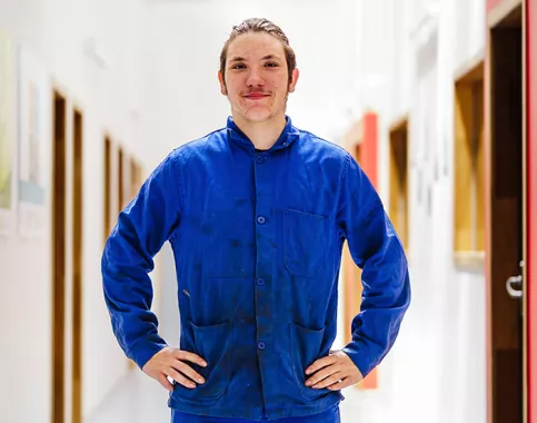 Campus Saint-Lubin, portrait de Josua, en formation métallurgie 