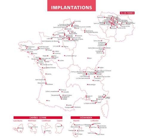 Cartes de nos implantations 2023