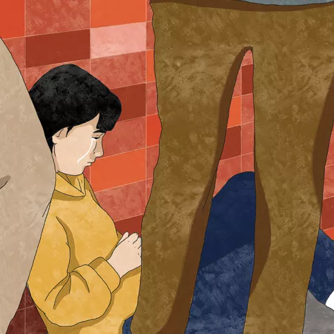 Illustration harcèlement scolaire au collège