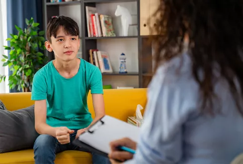 Illustration de la santé mentale des jeunes, en consultation