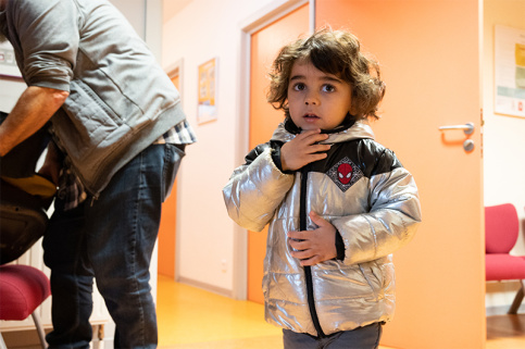 Thays, 4 ans, à l'accueil éducatif de jour Louis et Zélie Martin de Colmar