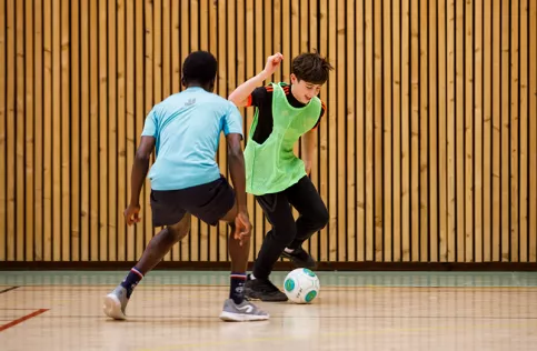 Entraînement de foot au collège Saint-François du Château des Vaux