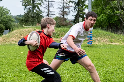 Entraînement de rugby au collège Saint-Jean Saint-Sulpice 