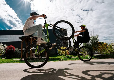 Entraînement de VTT au collège Sainte-Claire
