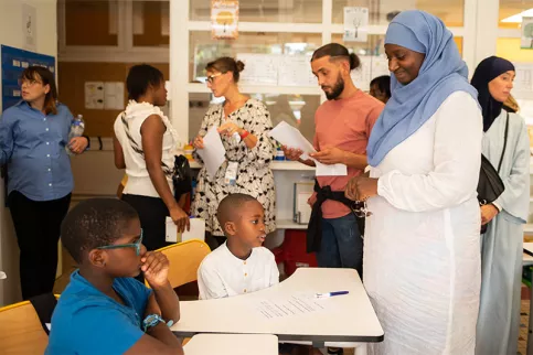 Rentrée scolaire à l'école Saint-Cyr
