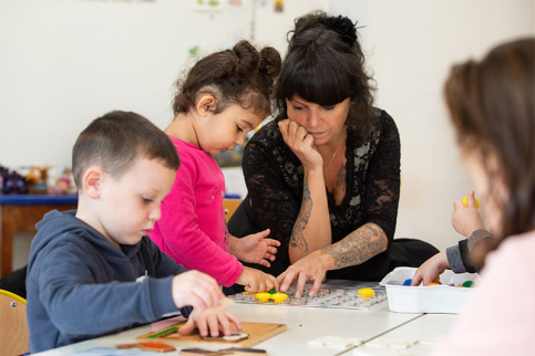 Ecole Saint-Martin - Sophie Brière, enseignante, dans sa classe de maternelle