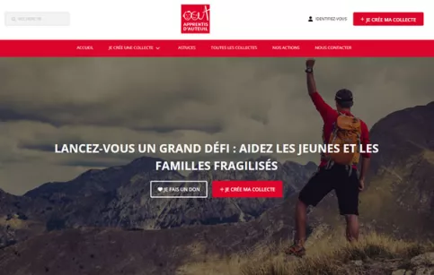 visuel de la page d'accueil collecte apprentis d'Auteuil