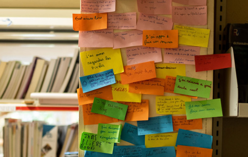 mur de post-it