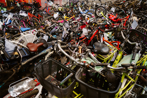 Campus Saint-Lubin - ACI " Les rayonnants", vélos en attente de réparation
