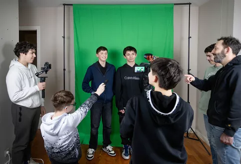 Collège Saint-Louis  La Hublais. Atelier "Journalise" avec Maël Le Galloudec  éducateur