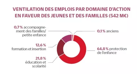 Graphique représentant la ventilation par domaine 