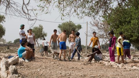 Les équipes étaient composées de jeunes français et de jeunes marocains.