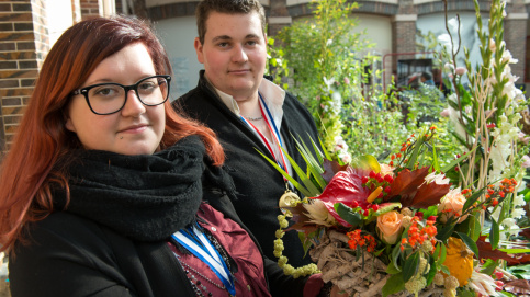 Marion Beloeil et Thibault Jousse, MAF fleuristerie, formés à Apprentis d'Auteuil  Photos © JP Pouteau/Apprentis d’Auteuil