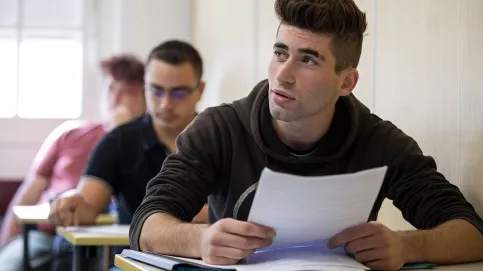 Benjamin en cours au lycée professionnel agricole Saint-Antoine. Photo : Philippe Besnard