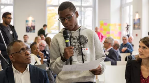 Lucas, 13 ans, d'Apprentis d'Auteuil Martinique lors d'un atelier.