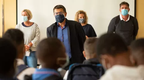 Thierry Campos, chef d'établissement, avec à sa droite Céline Pierre, son adjointe 