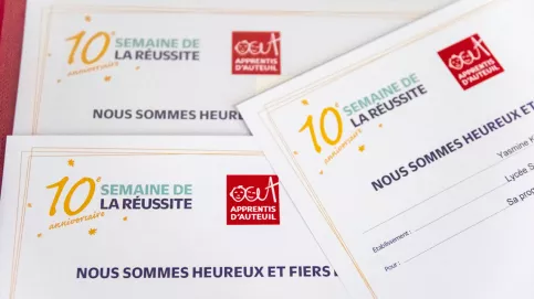 Les diplômes de la réussite attendent leur propriétaire. Pour certains, il s'agit de leur premier diplôme après des années marquées par l'échec.
