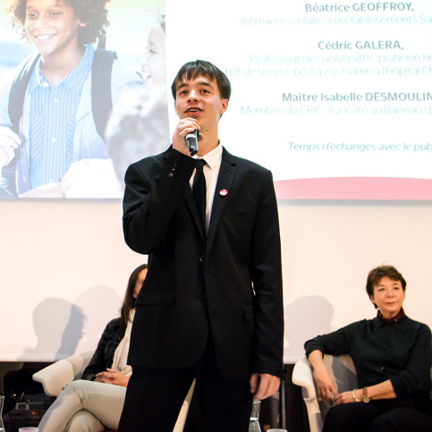 Conférence Droits de l'enfant à Bordeaux, témoignage du jeune Mathéo