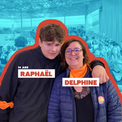 Delphine et son fils Raphaël