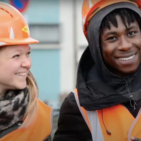 Mécénat Fondation Colas - Annabel Wiest et un jeune
