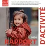 couverture du rapport d'activité 2024, fillette dans une crèche